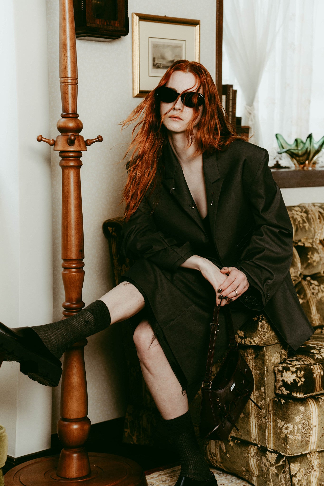 vintage tailored jacket/gray