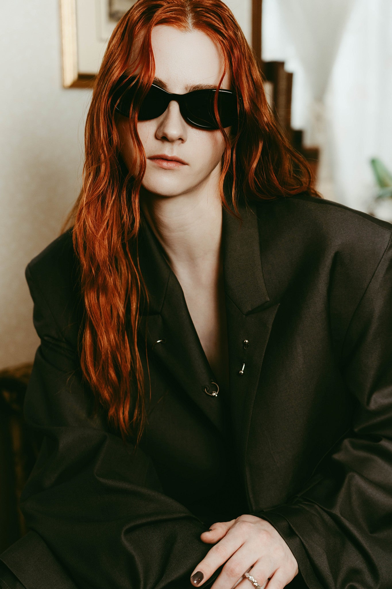 vintage tailored jacket/gray