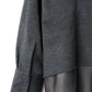 raw edge shirt/charcoal
