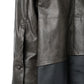raw edge shirt/leather
