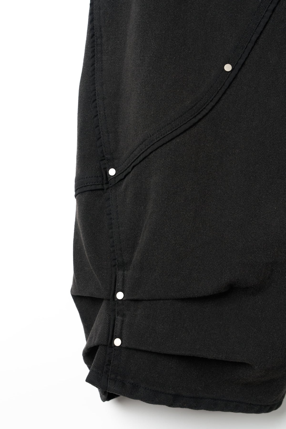 curve utility denim pants(unisex)/black