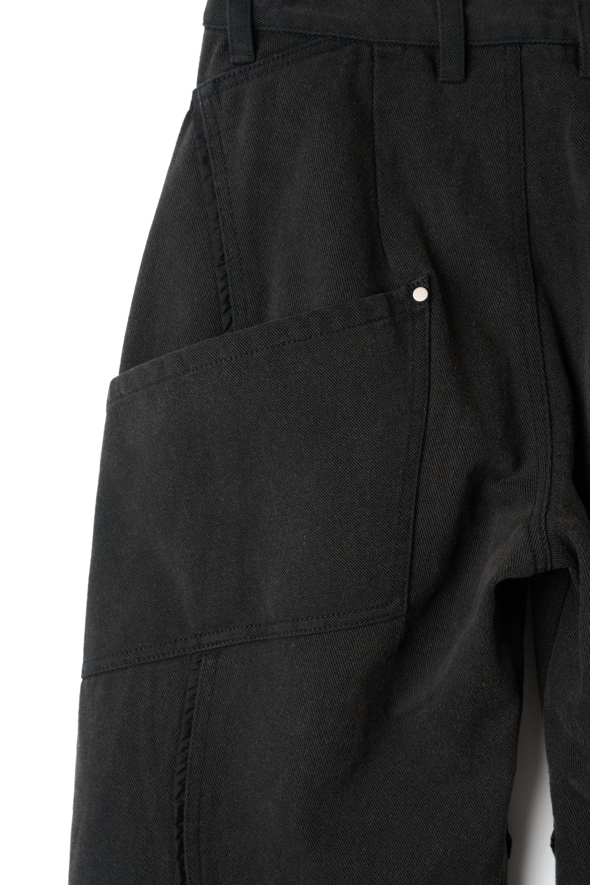 curve utility denim pants(unisex)/black