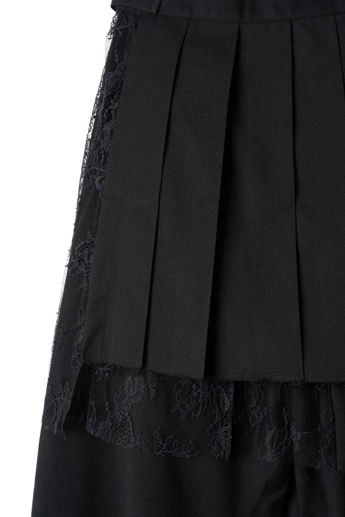 pleated skirt pants/black