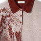 jacquard polo knit/red