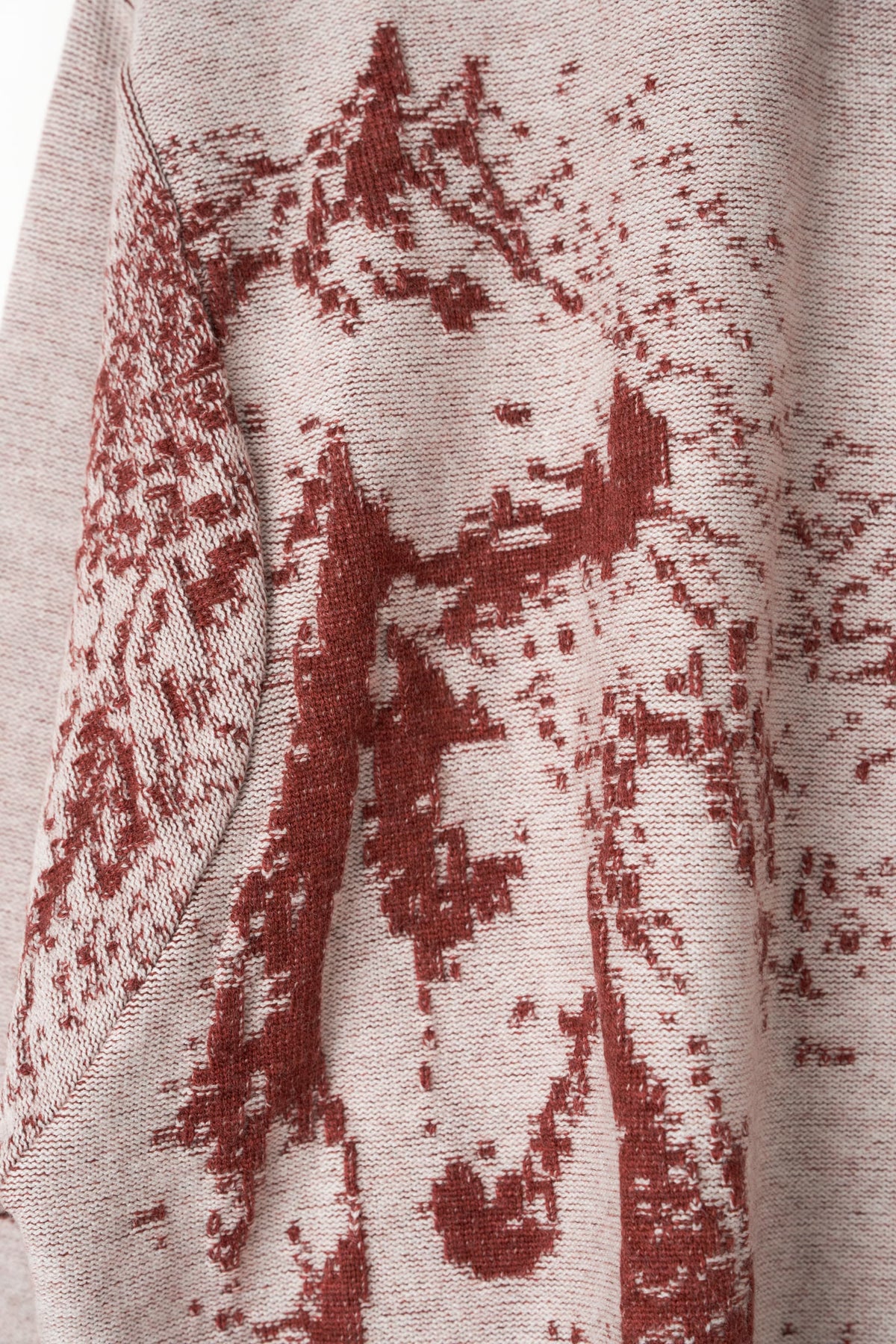 jacquard polo knit/red