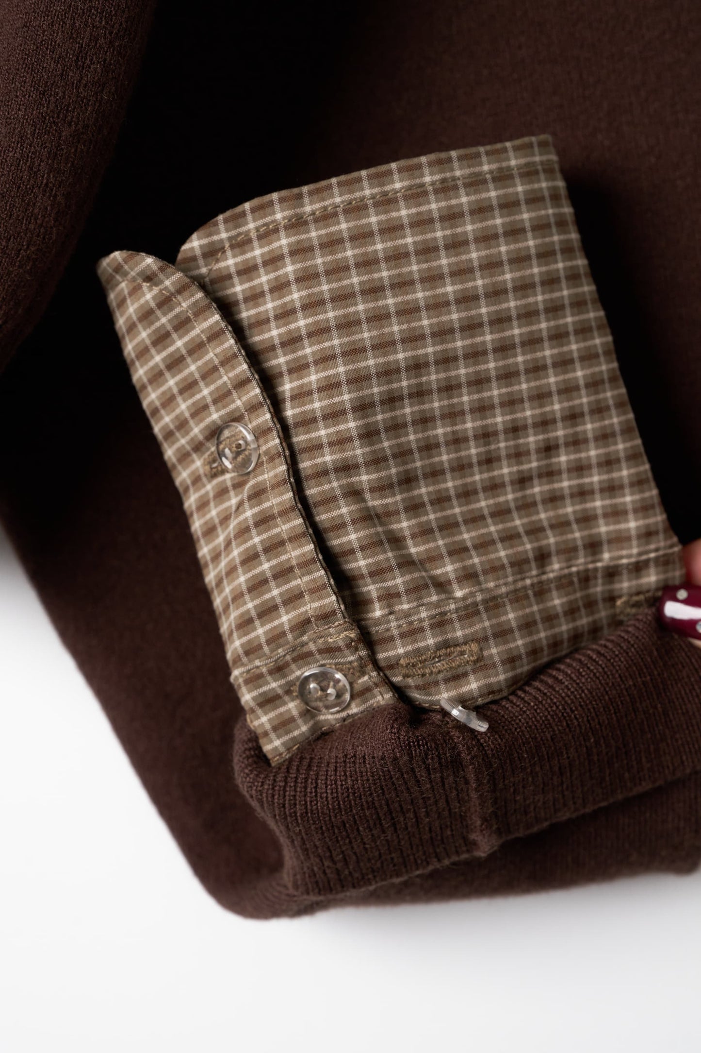 2way cuffs normcore knit(unisex)/brown