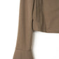 2way cropped frill jacket/beige