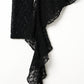 lace gathered top/black