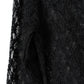 lace gathered top/black