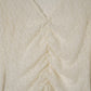 lace gathered top/white