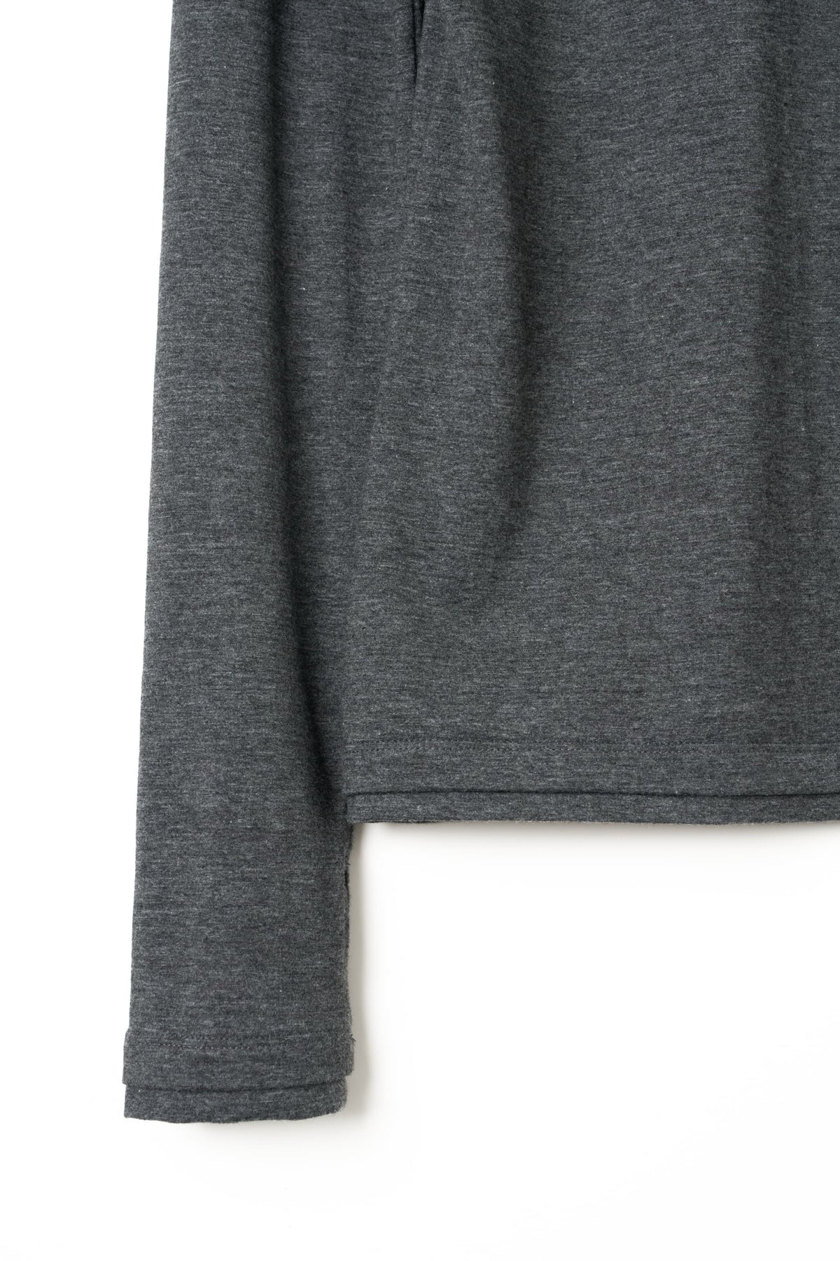 u-neck slim top/charcoal