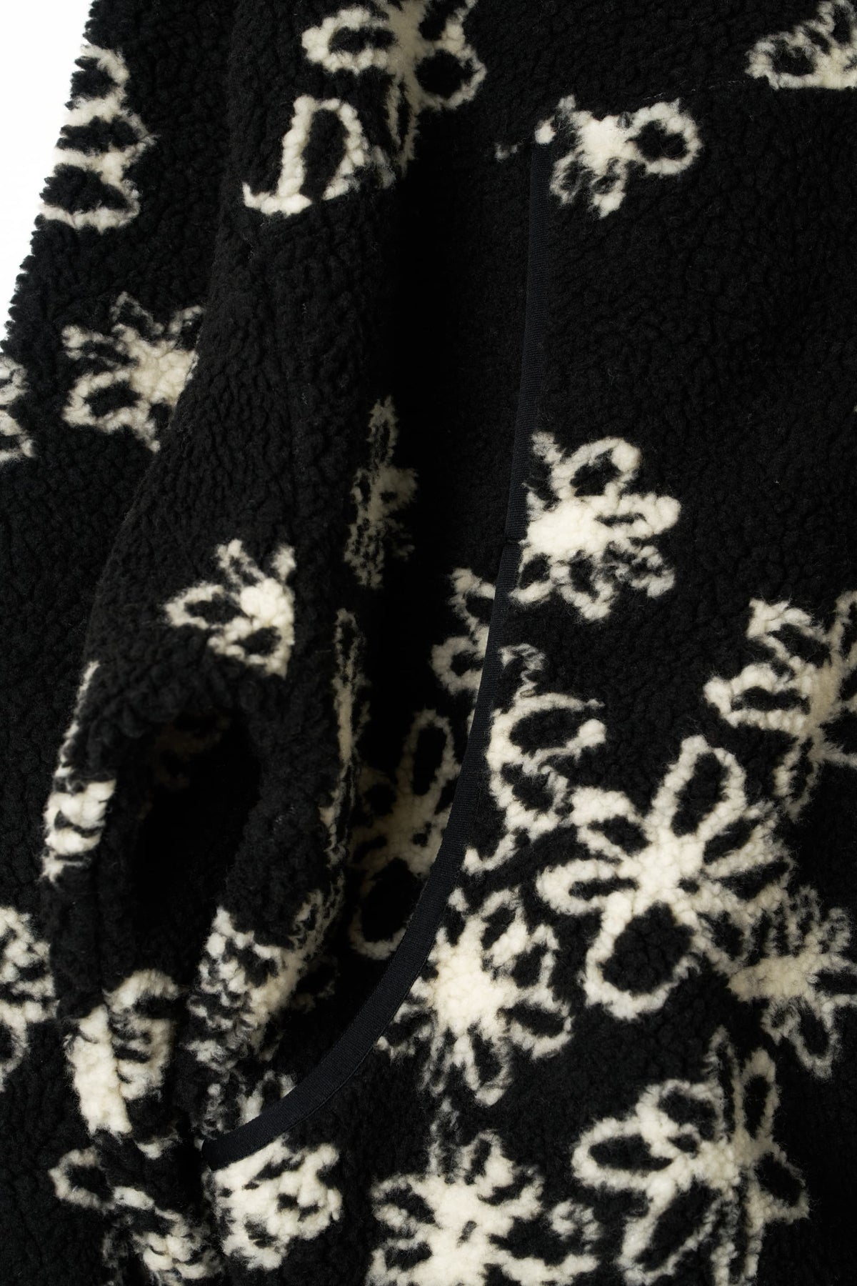 flower boa fleece(unisex)/black