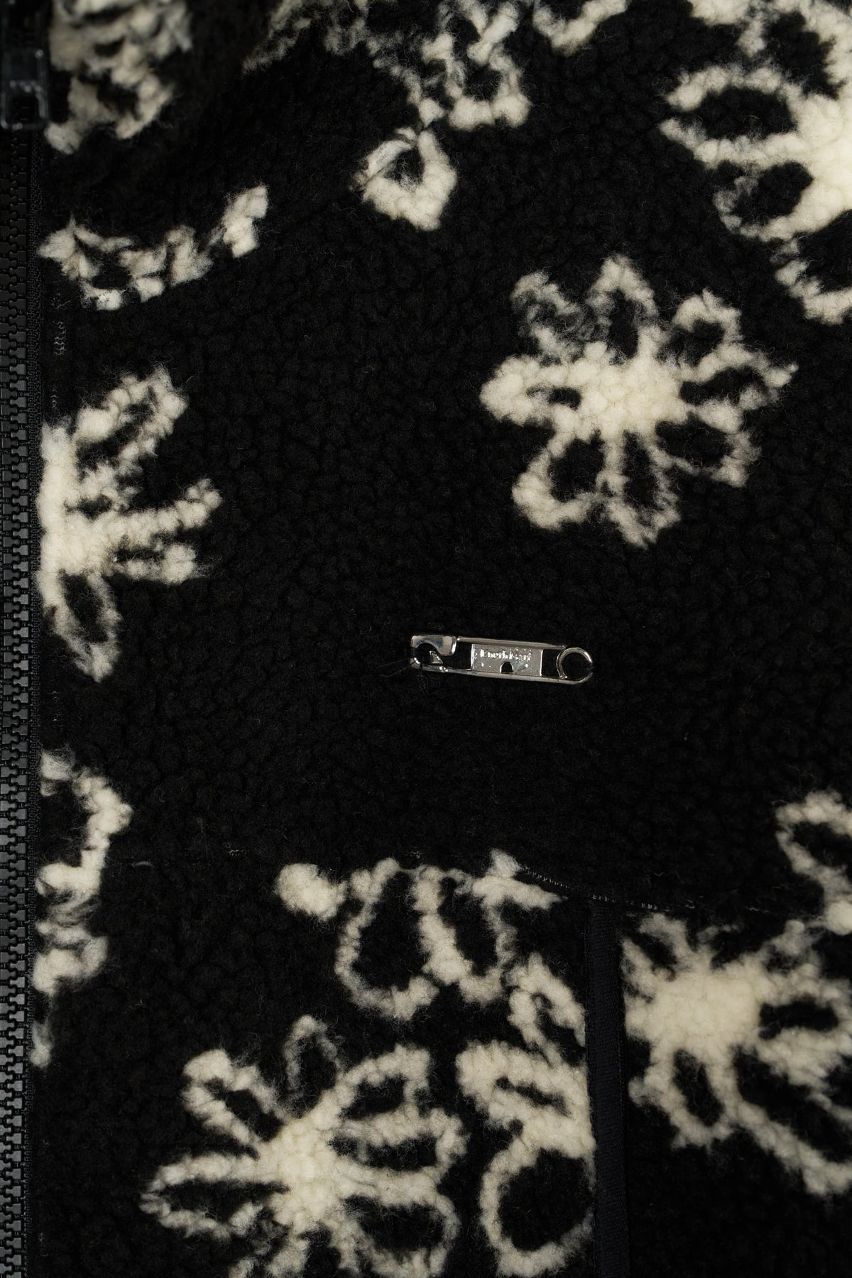 flower boa fleece(unisex)/black