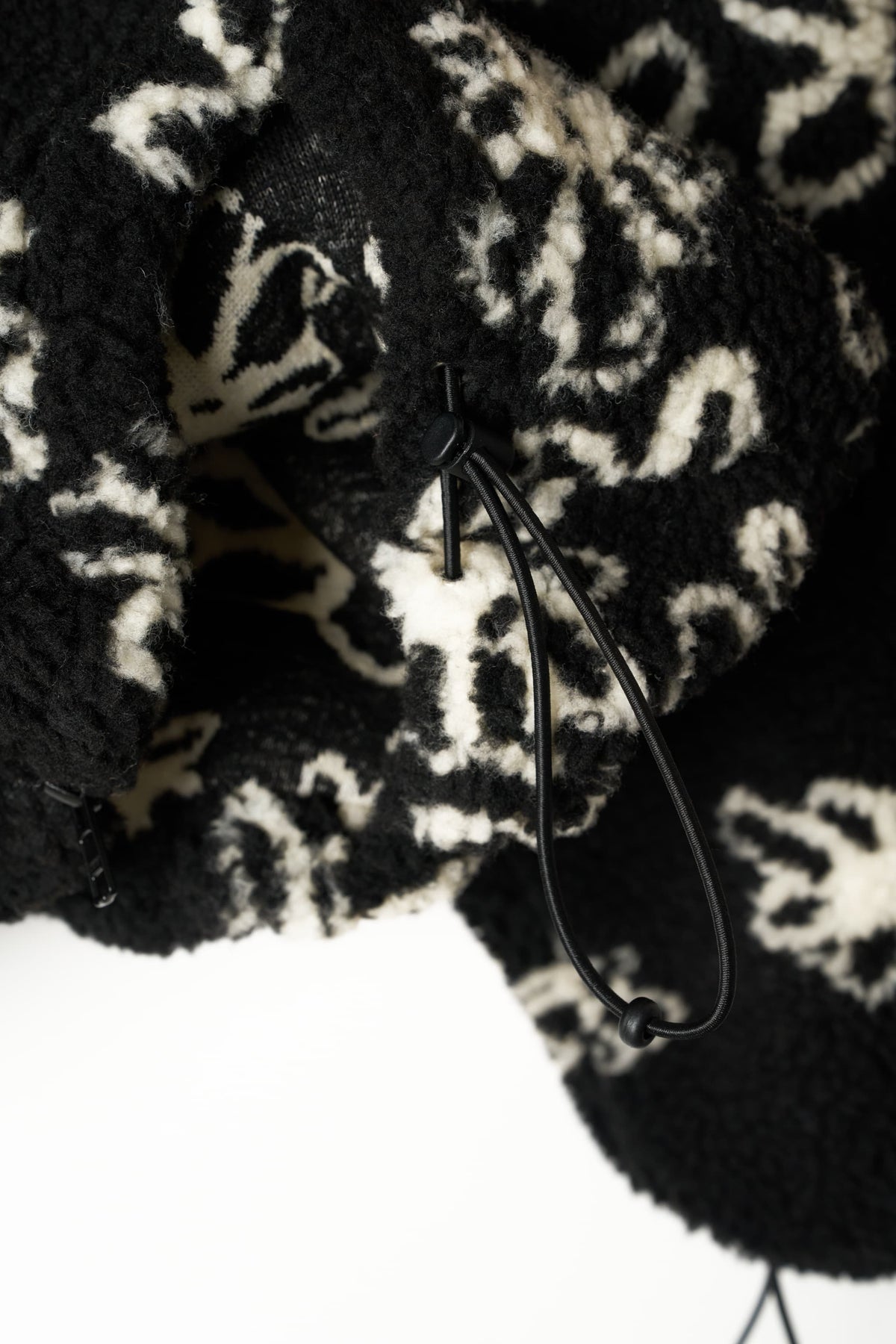 flower boa fleece(unisex)/black