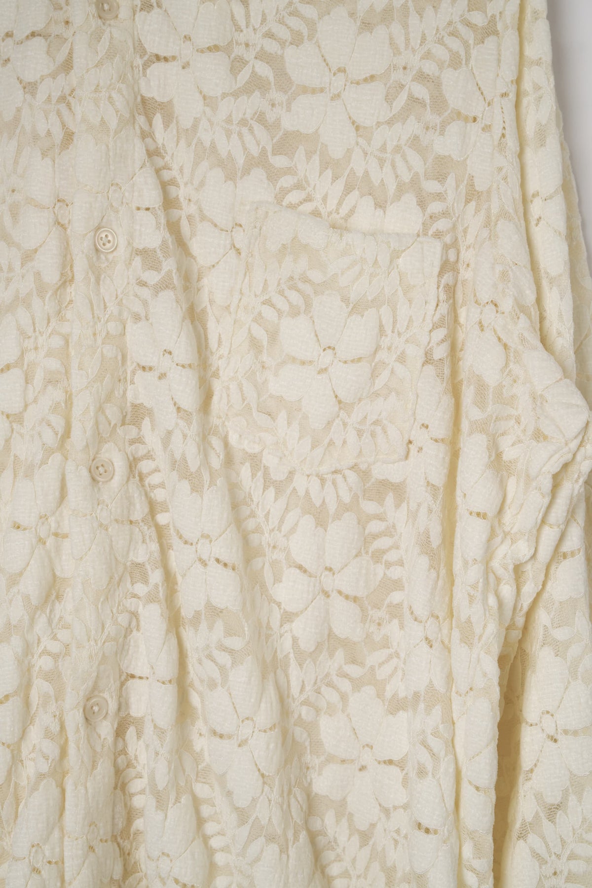 over lace shirt/white