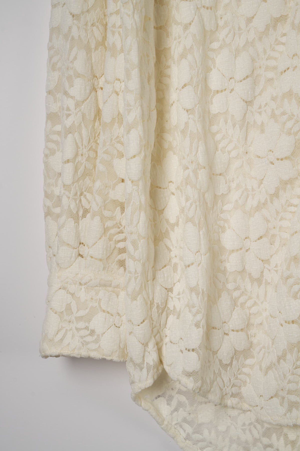 over lace shirt/white