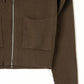 hooded knit parka/brown