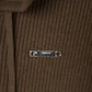hooded knit parka/brown