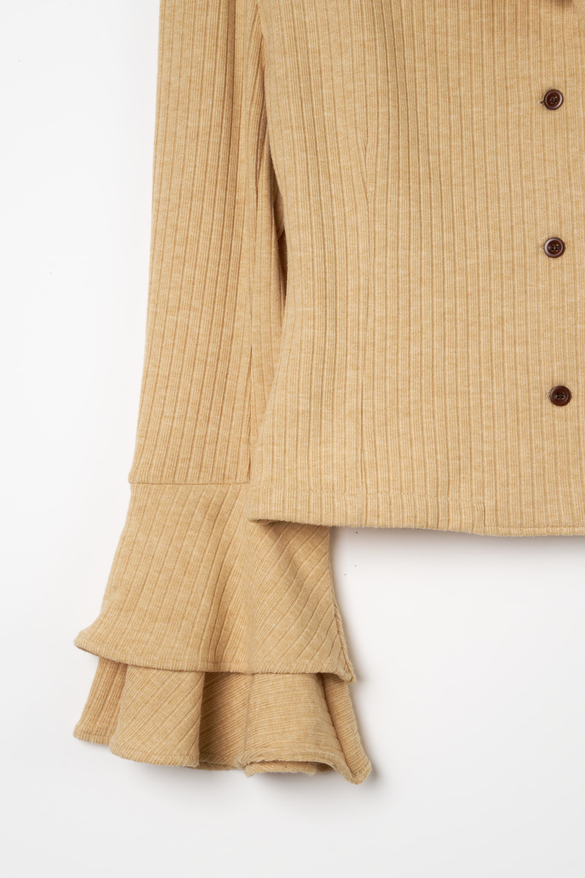 drop shoulder frill knit/yellow | KNUTH MARF