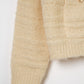 gold button trad cardigan/cream