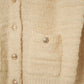 gold button trad cardigan/cream