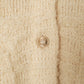 gold button trad cardigan/cream