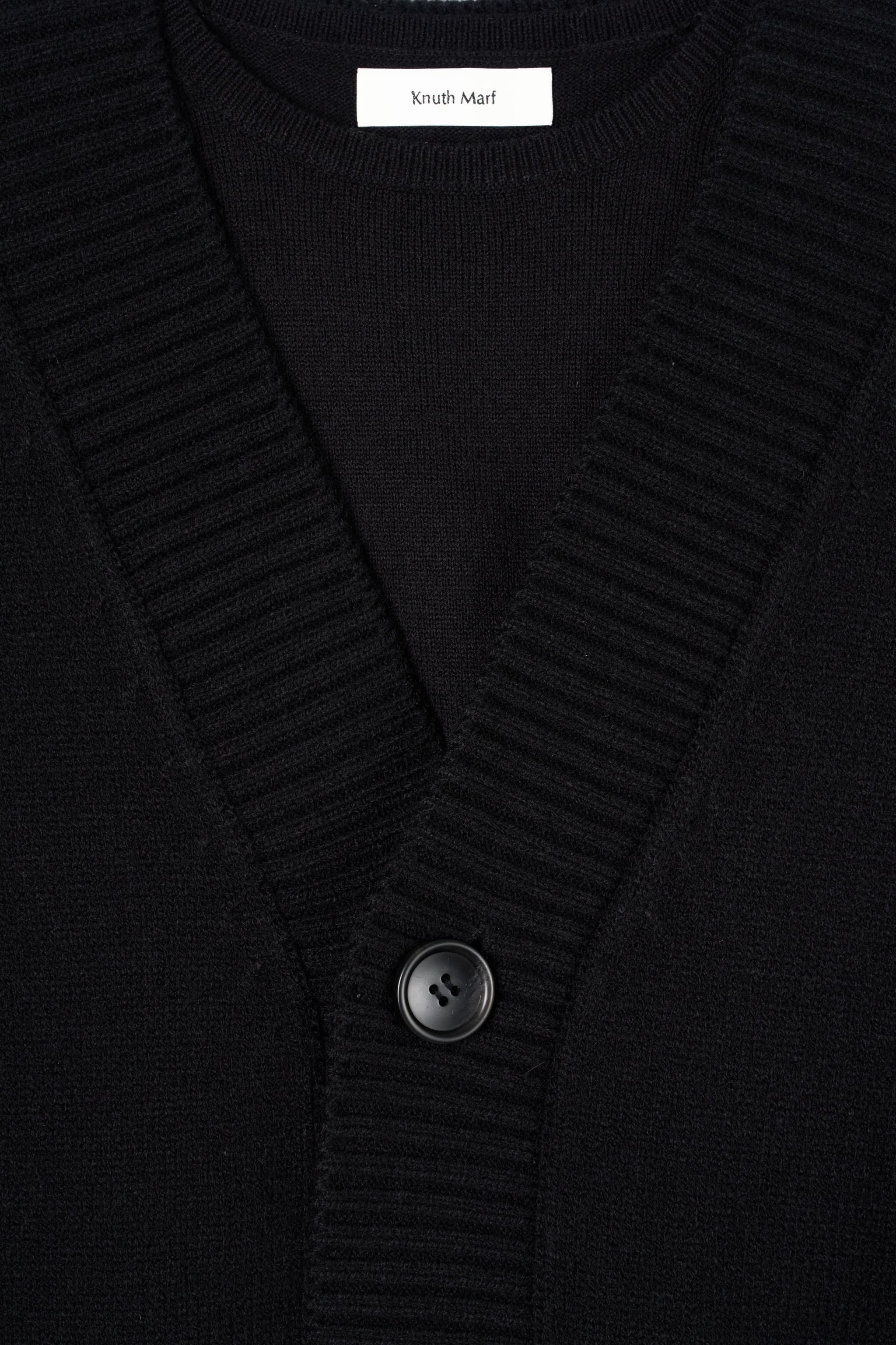 2-piece cardigan/black | KNUTH MARF