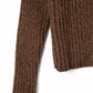 rib hoodie boucle knit/brown