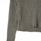 rib hoodie boucle knit/khaki