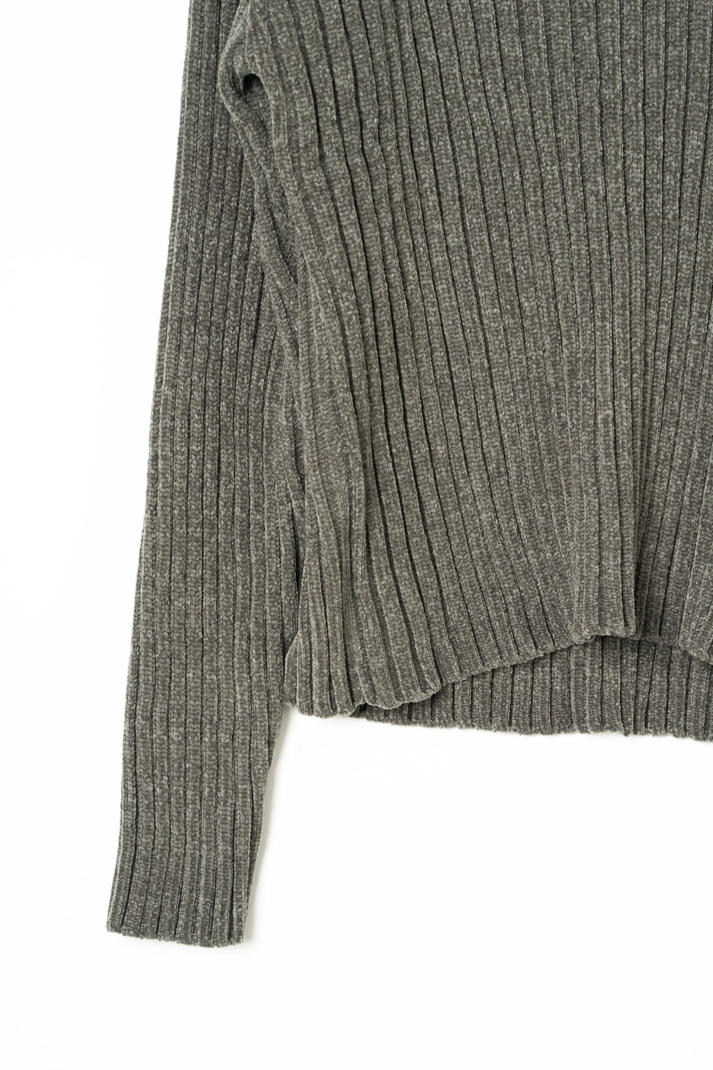 rib hoodie boucle knit/khaki