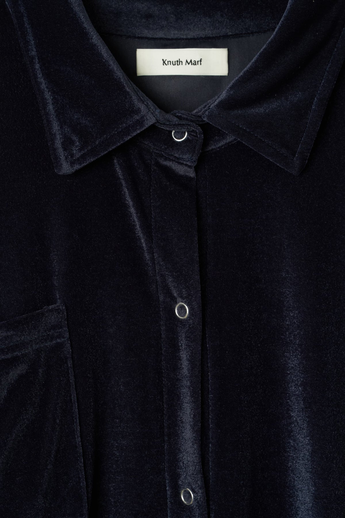 2way velour shirt/navy