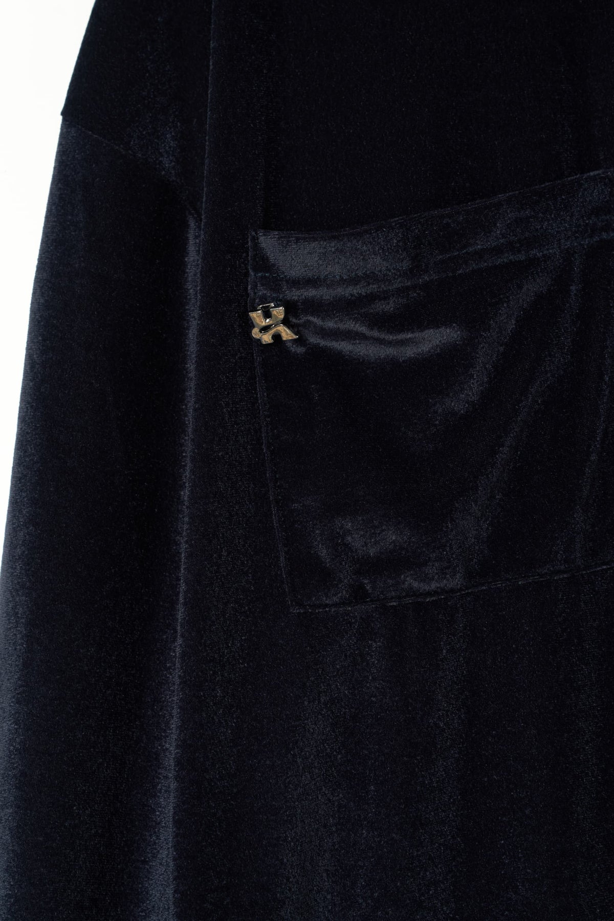2way velour shirt/navy