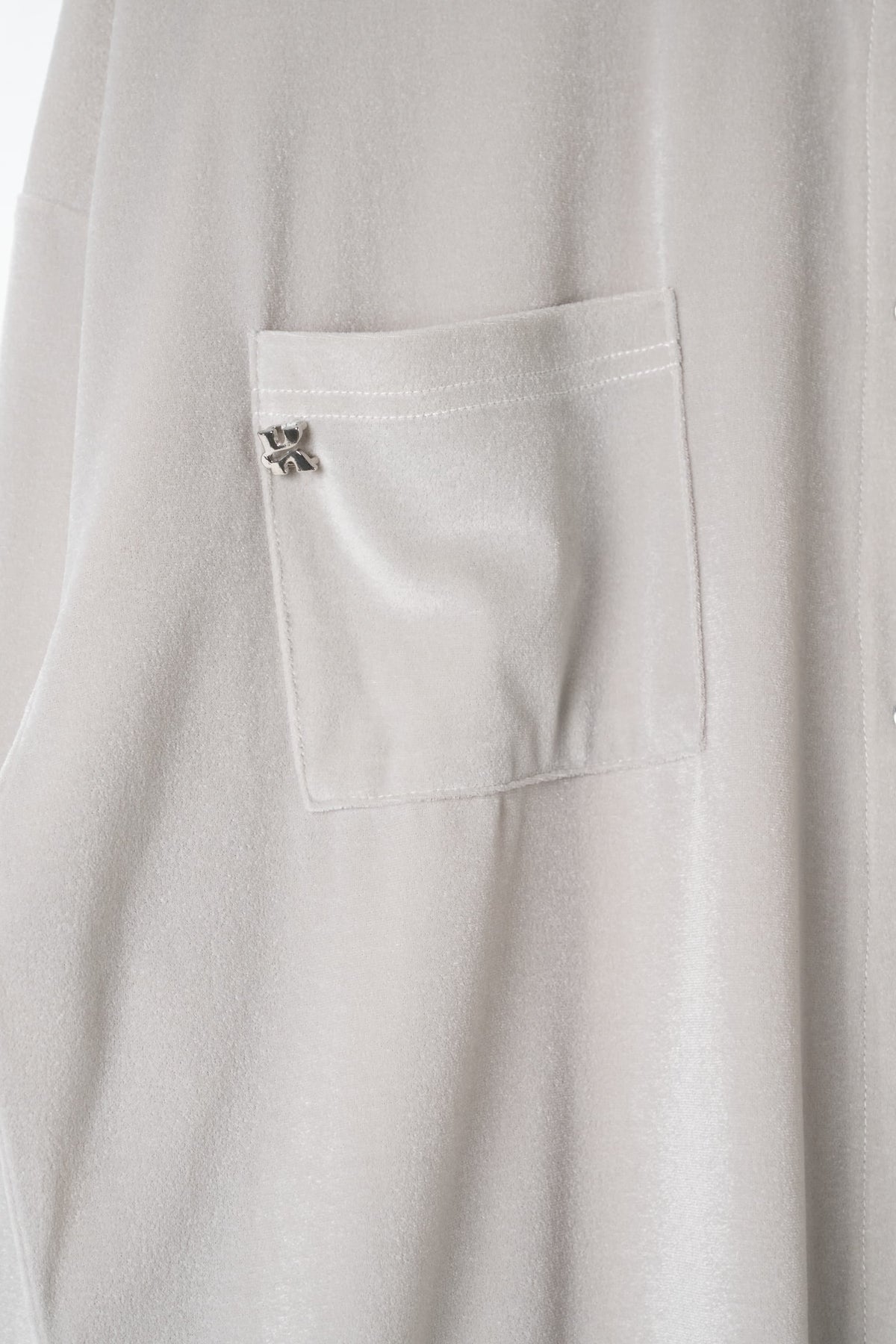 2way velour shirt/lightgray
