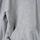 studded hoodie top/gray