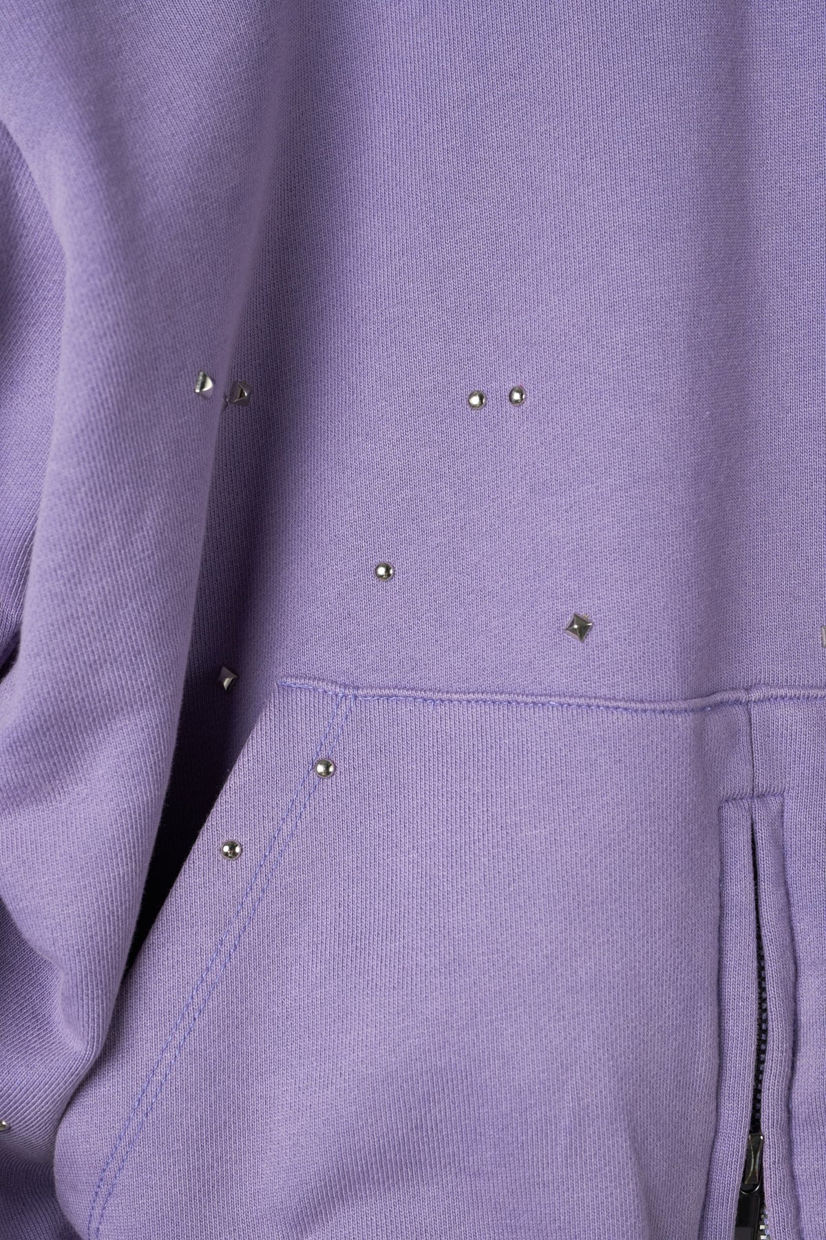 studded hoodie top/purple