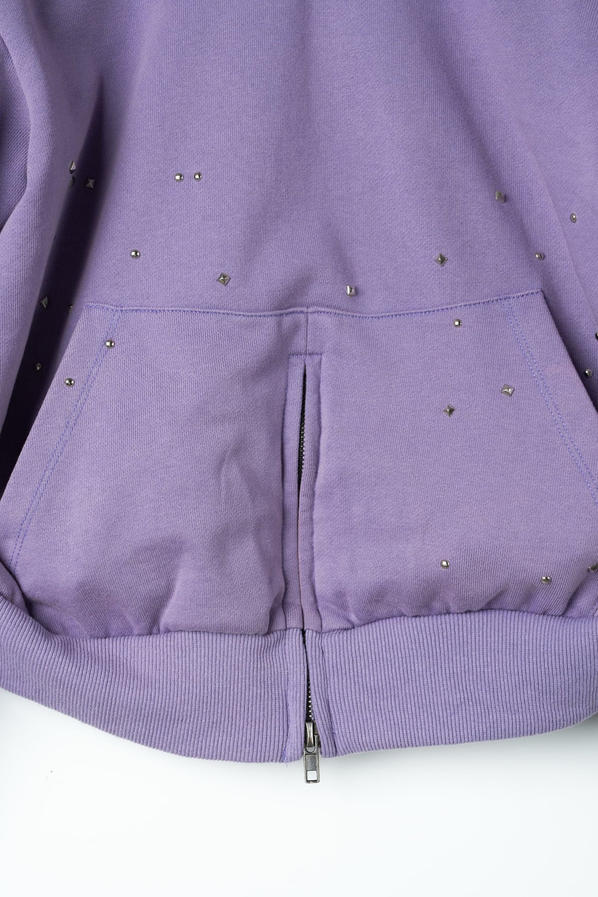 studded hoodie top/purple