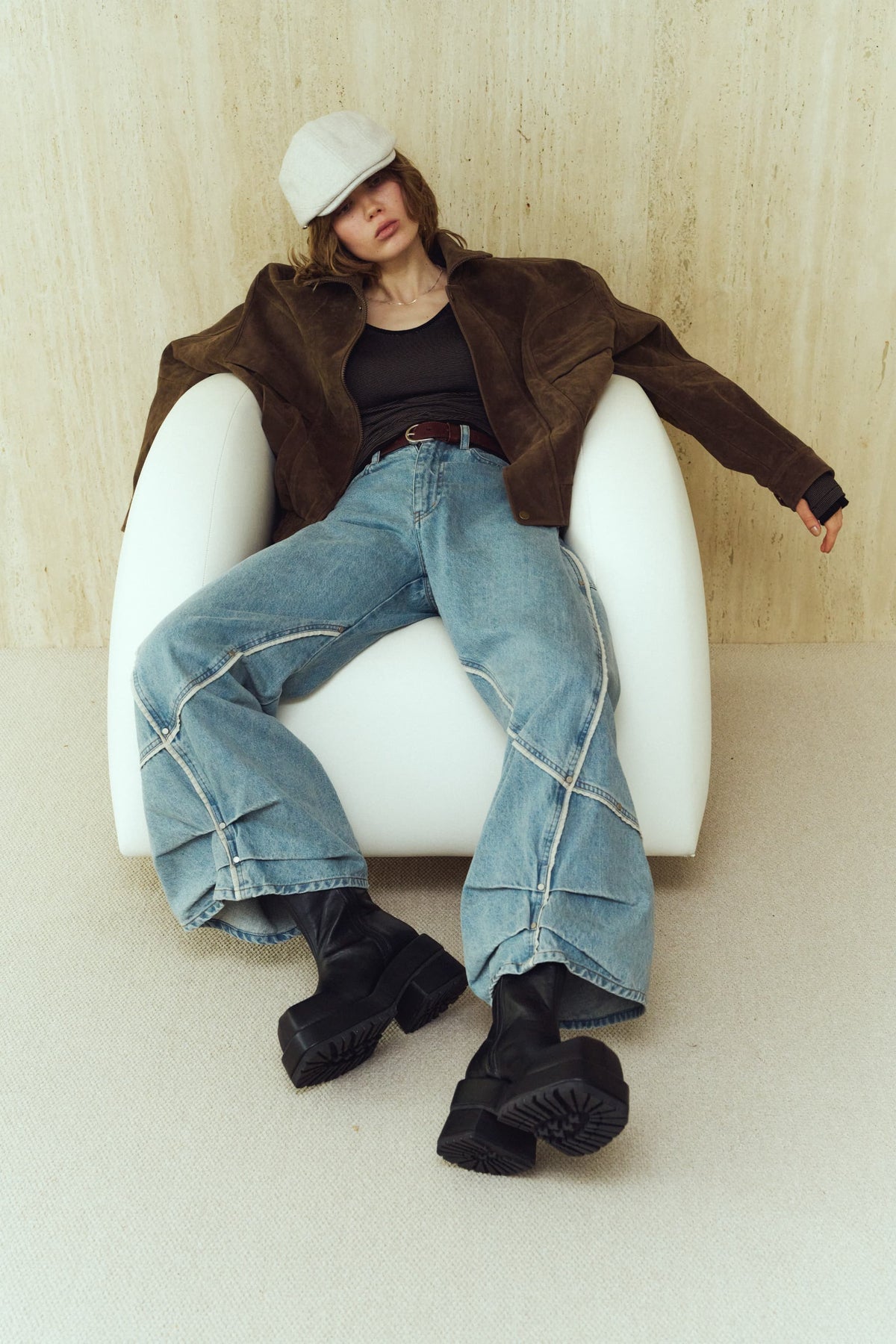 suede blouson(unisex)/brown