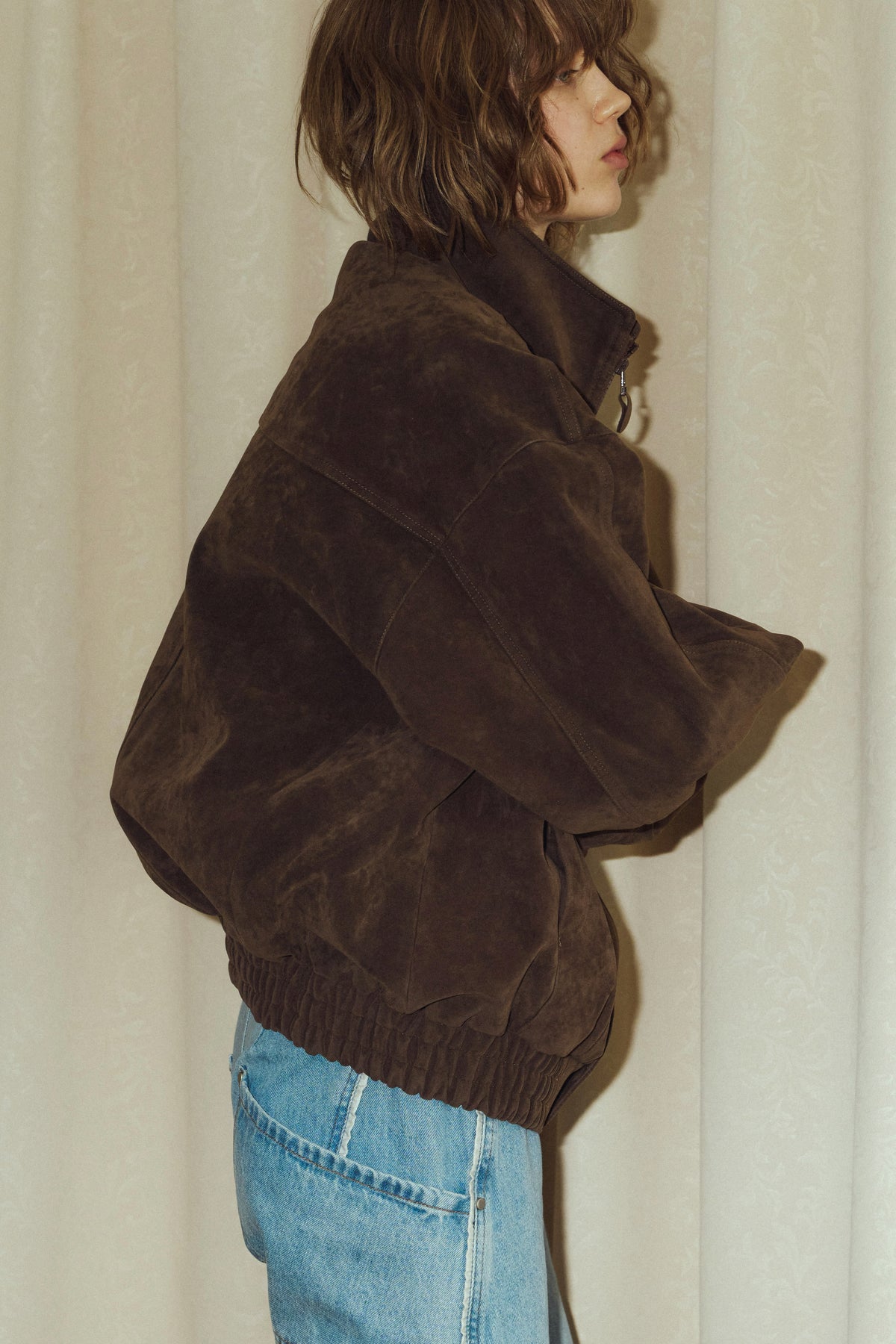 suede blouson(unisex)/brown