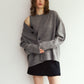 2-piece cardigan/gray