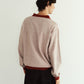 reversible jacquard polo knit(unisex)/red