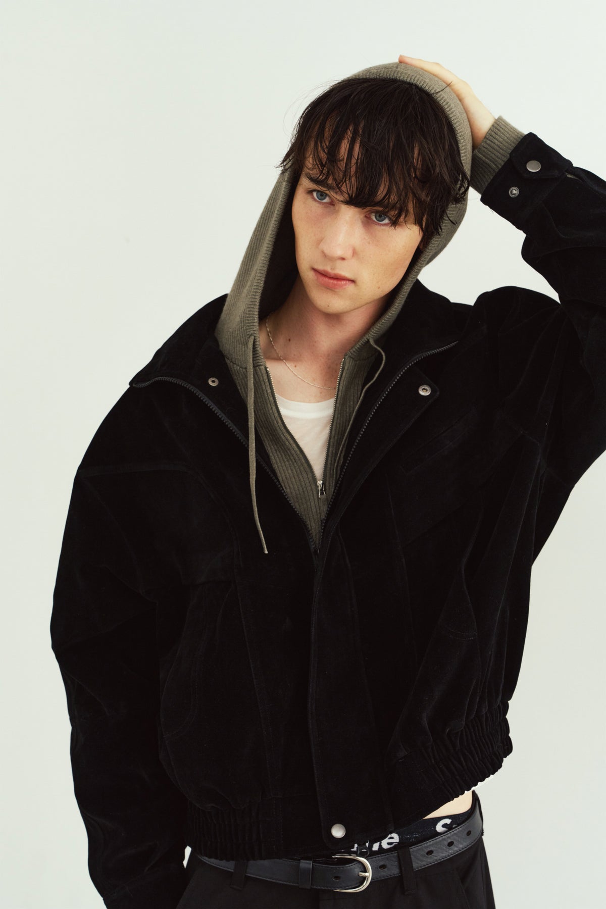 suede blouson(unisex)/black