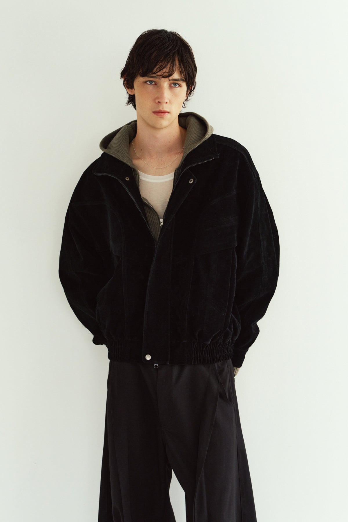 suede blouson(unisex)/black
