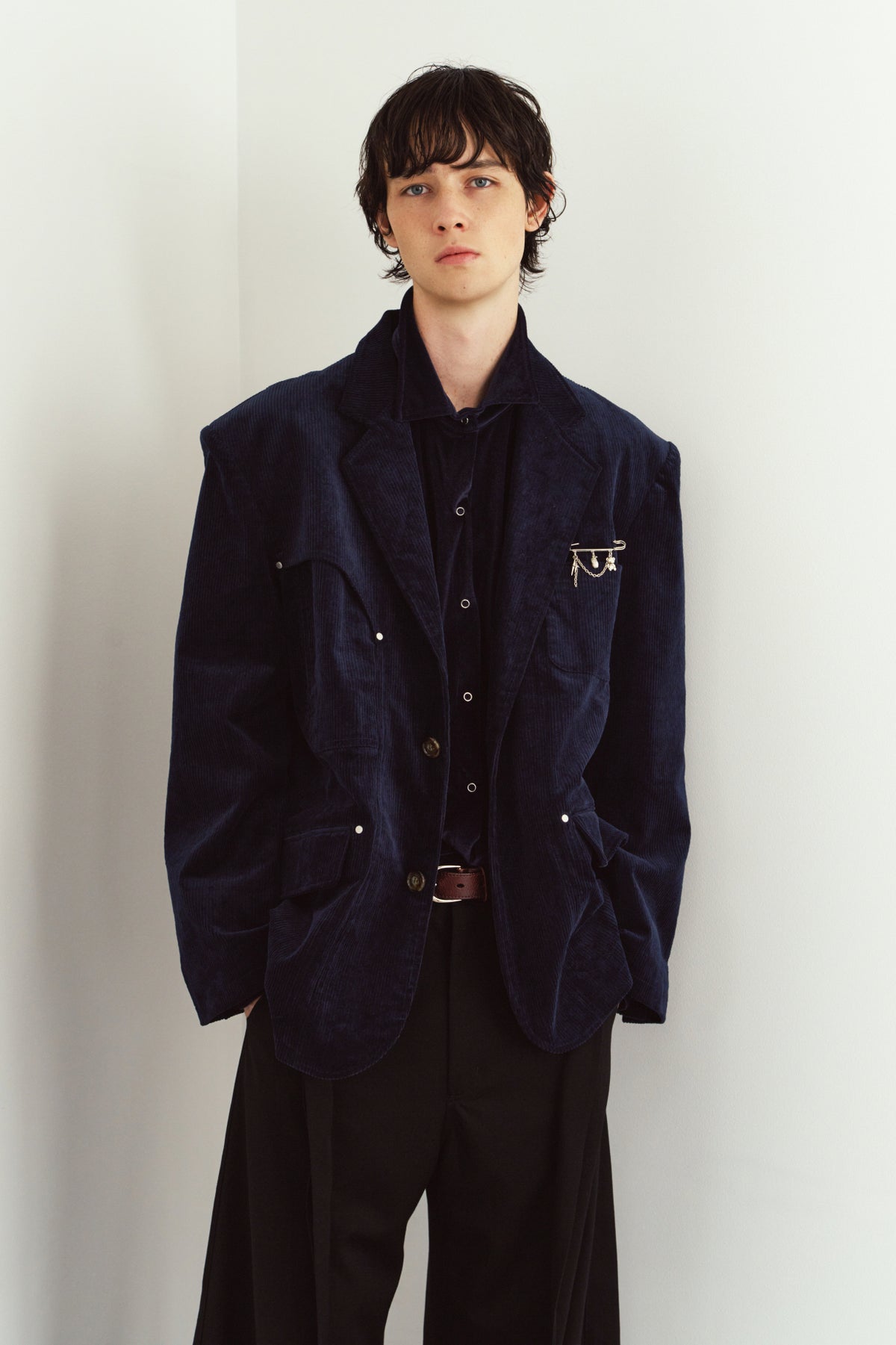 curve utility jacket(unisex)/navy