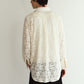 over lace shirt/white