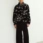 flower boa fleece(unisex)/black