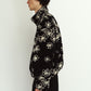 flower boa fleece(unisex)/black