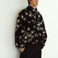 flower boa fleece(unisex)/black