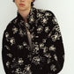 flower boa fleece(unisex)/black