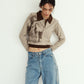 jacquard polo knit/brown