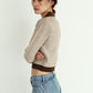 jacquard polo knit/brown